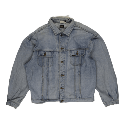 Lee Vintage Light Blue Denim Jacket Men Large Cotton