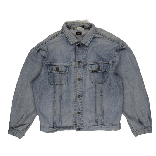 Lee Vintage Light Blue Denim Jacket Men Large Cotton