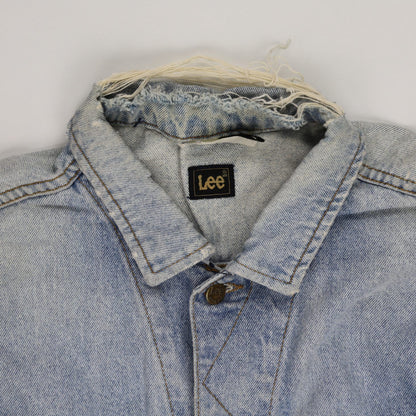 Lee Vintage Light Blue Denim Jacket Men Large Cotton