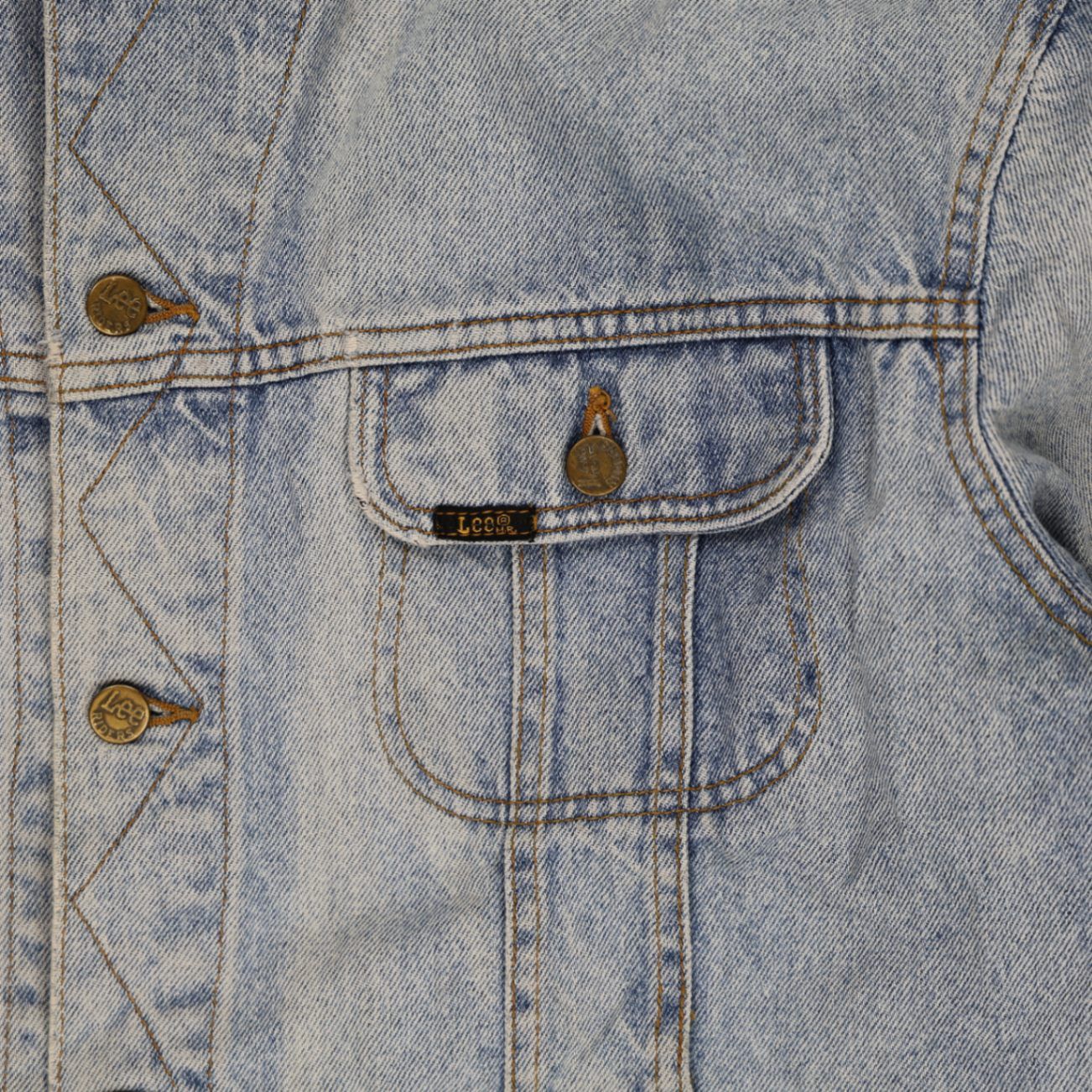 Lee Vintage Light Blue Denim Jacket Men Large Cotton