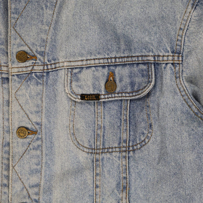 Lee Vintage Light Blue Denim Jacket Men Large Cotton