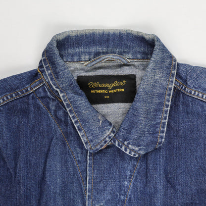 Wrangler Vintage Blue Denim Jacket Men XXL 100 Percent Cotton Collared