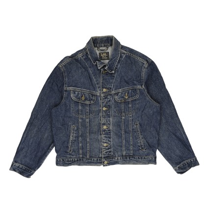 Lee Vintage Denim Jacket Blue XL 100 Percent Cotton Collared
