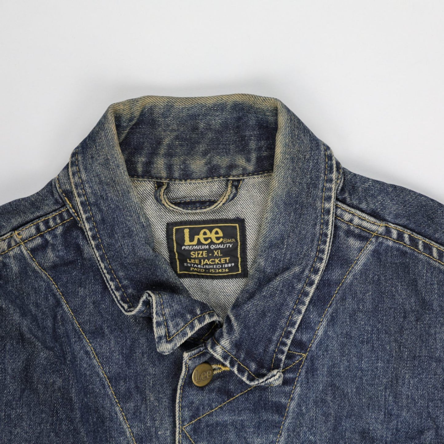 Lee Vintage Denim Jacket Blue XL 100 Percent Cotton Collared