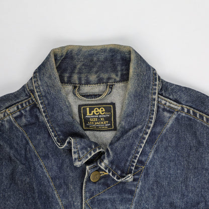 Lee Vintage Denim Jacket Blue XL 100 Percent Cotton Collared