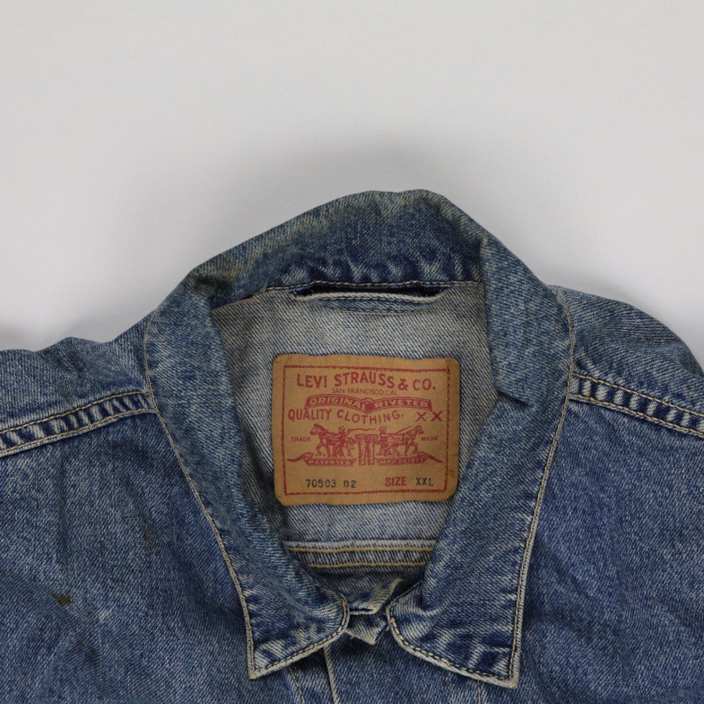 Levi's Vintage Blue Denim Trucker Jacket XXL Cotton