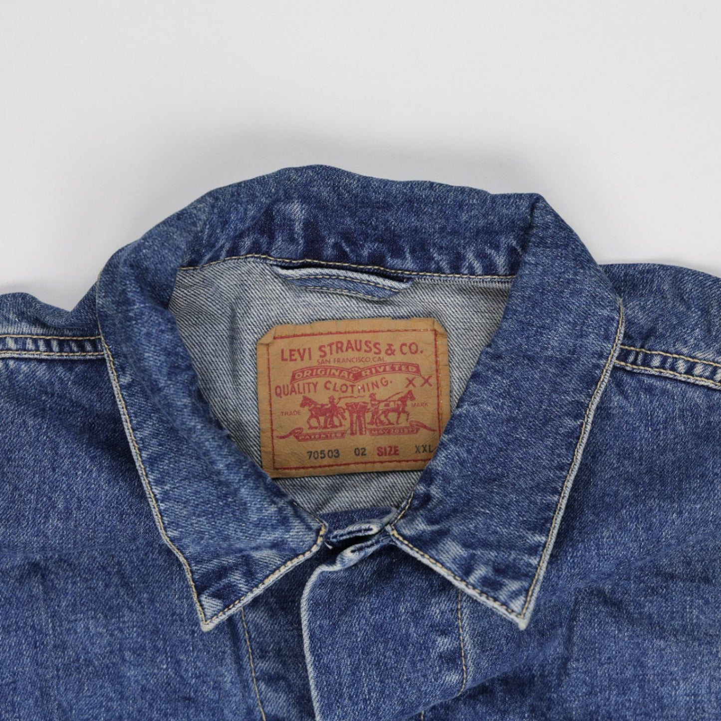 Levi's Vintage Denim Trucker Jacket Blue XX Large Cotton