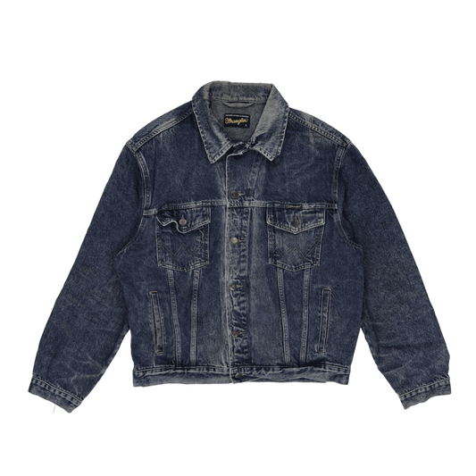 Wrangler Vintage Blue Denim Jacket Men's Large Cotton Denim Collared