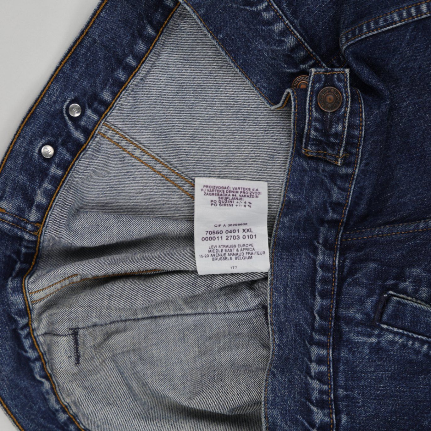 Levi's Vintage Denim Trucker Jacket Blue XXL Cotton