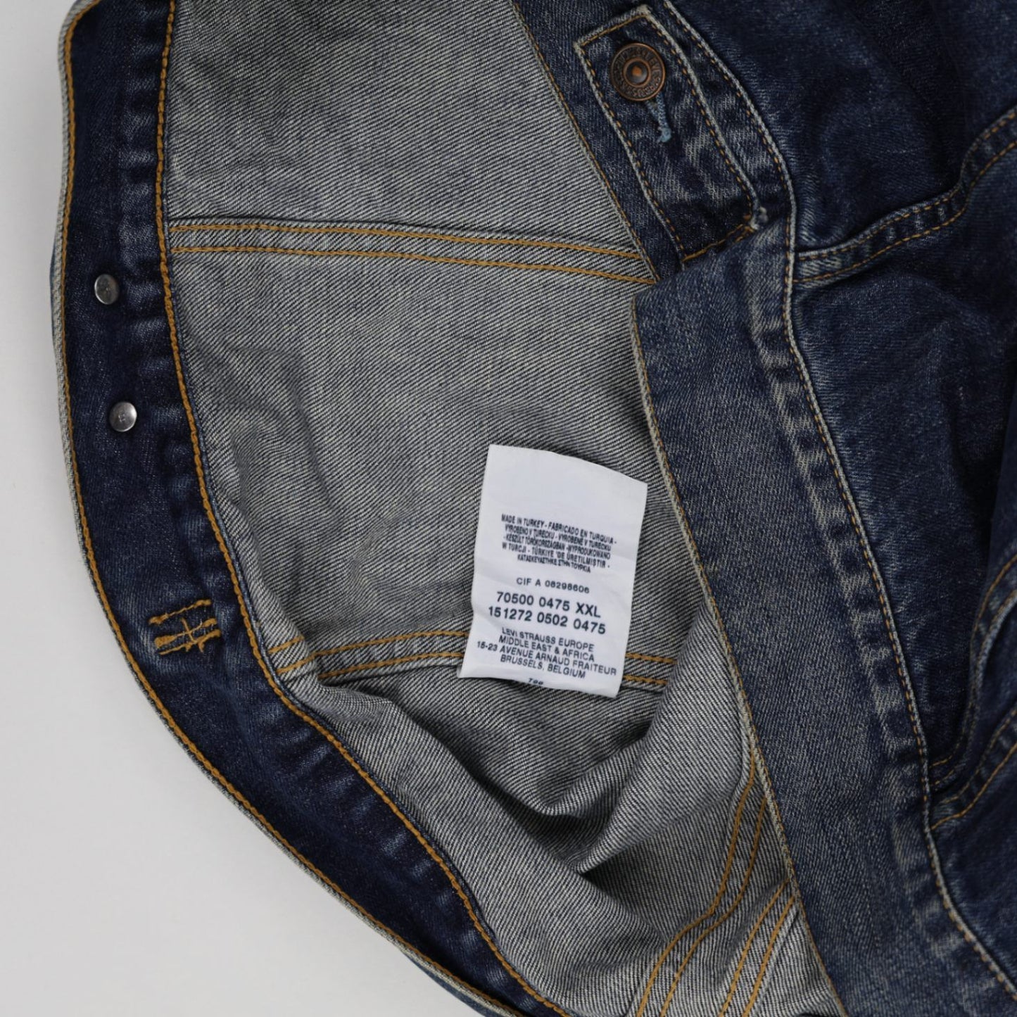 Levi's Vintage 70500 Denim Trucker Jacket Blue XXL Cotton