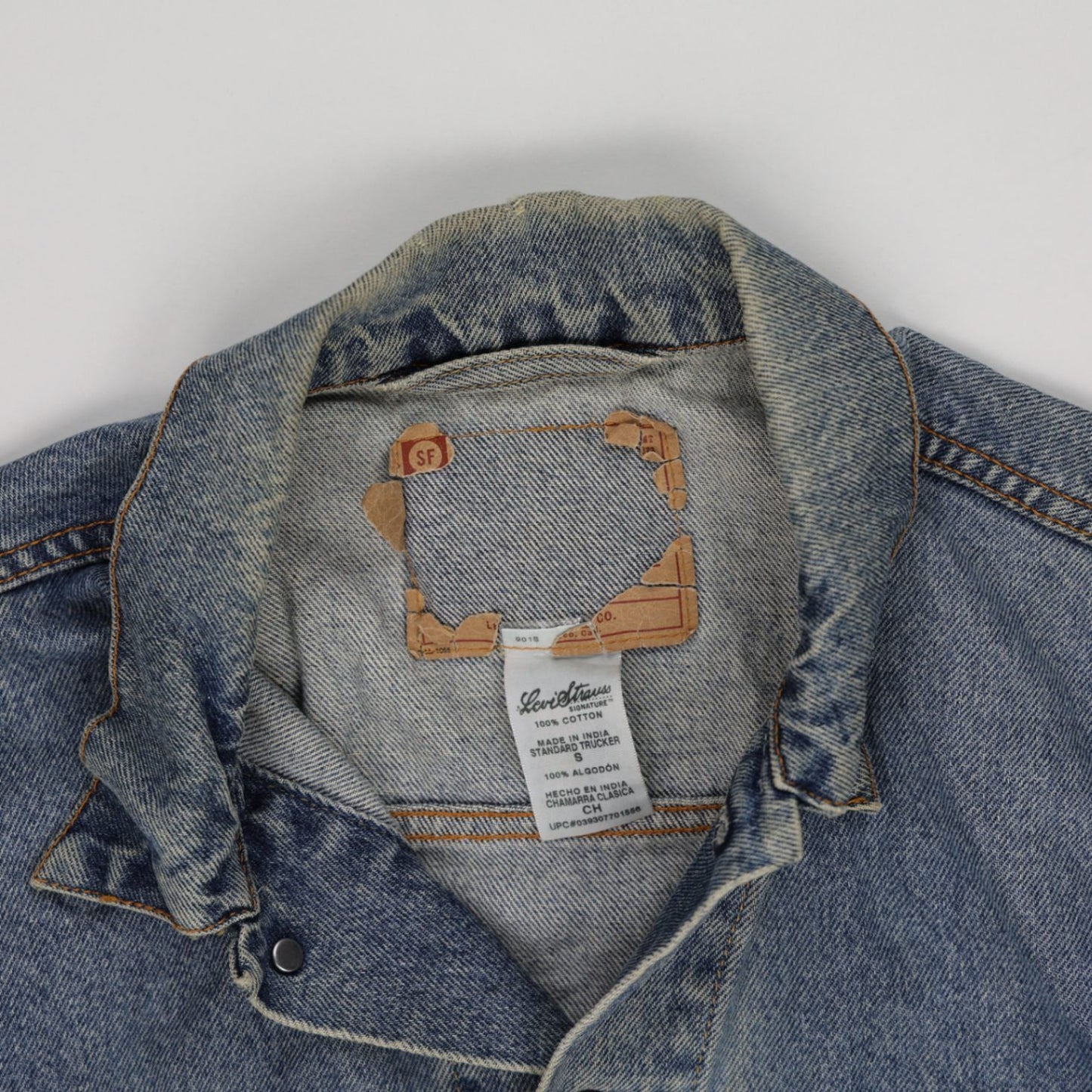 Levi's Vintage Blue Denim Trucker Jacket Large Cotton