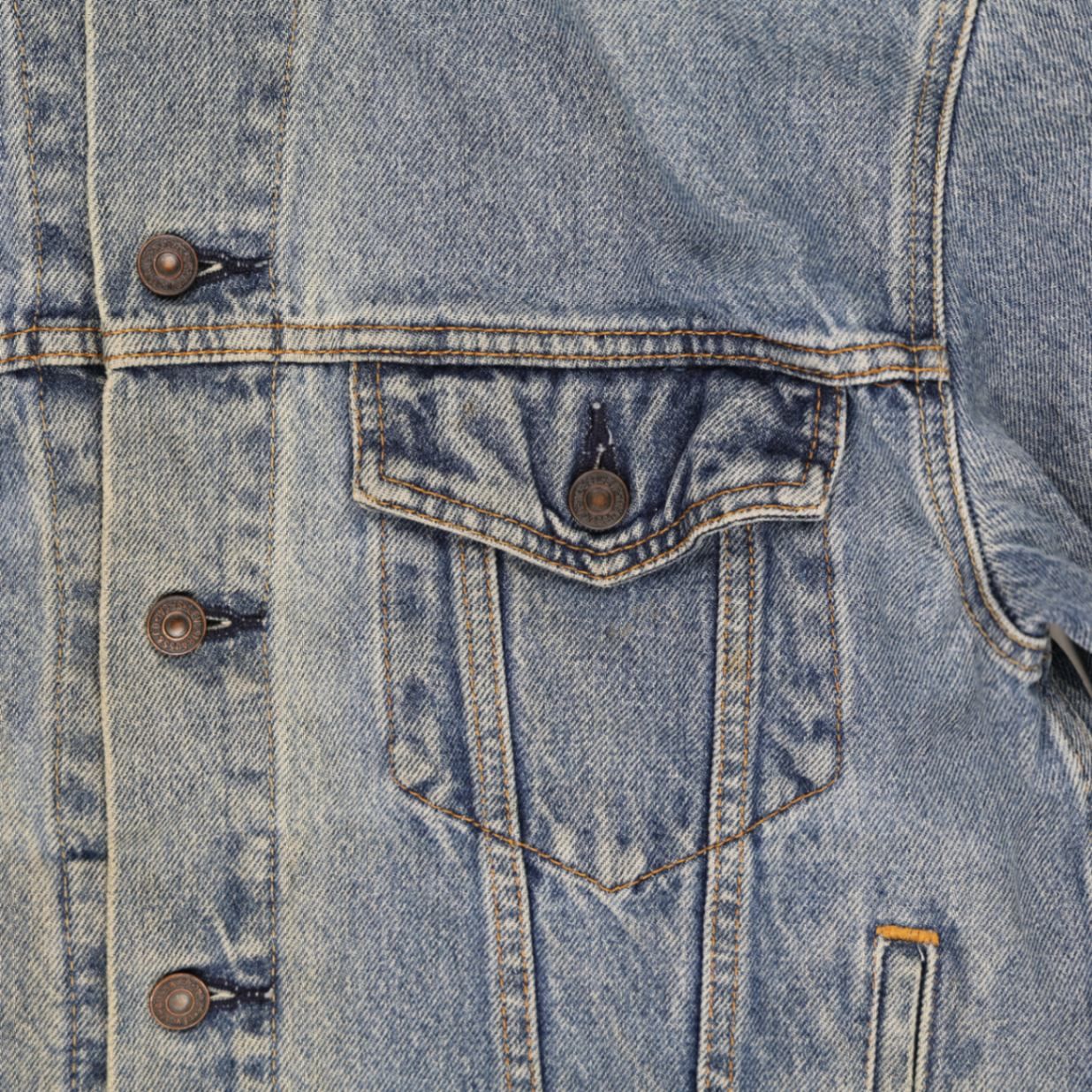 Levi's Vintage Blue Denim Trucker Jacket Large Cotton