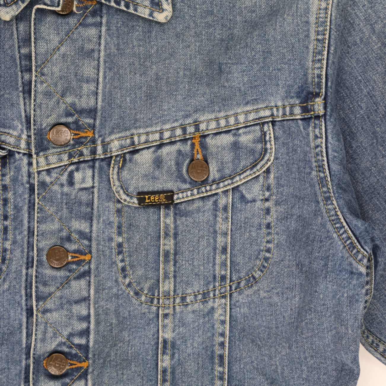 Lee 101-J Vintage Denim Jacket Blue Small Cotton Trucker
