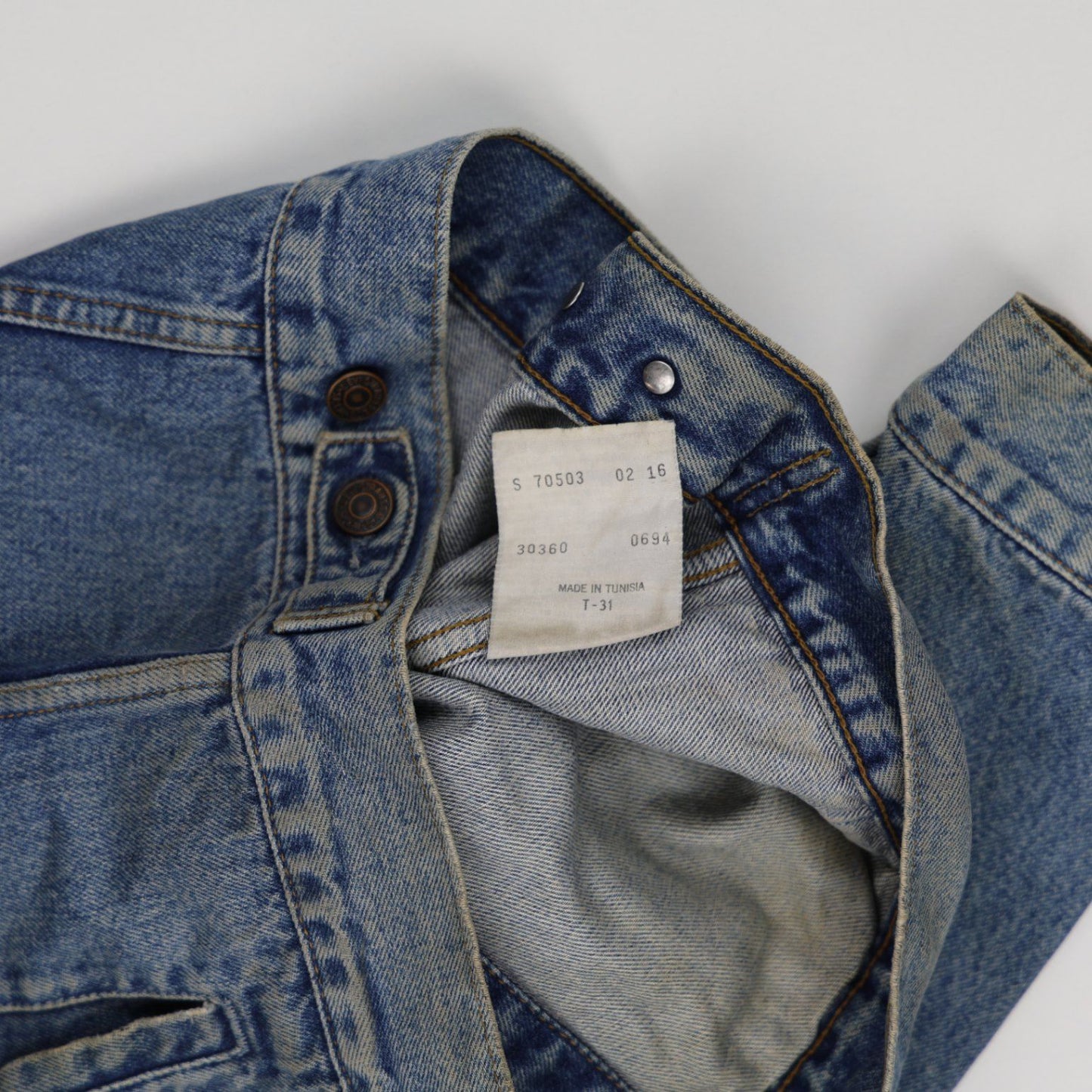 Levi's 70503 Men's Vintage Blue Denim Trucker Jacket Size Small Cotton