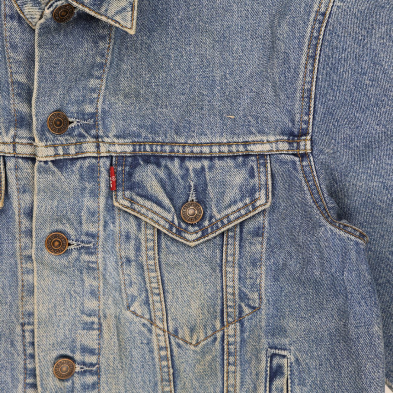 Levi's 70503 Men's Vintage Blue Denim Trucker Jacket Size Small Cotton