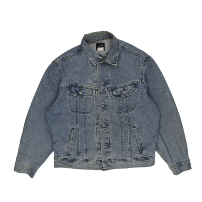 Lee Vintage Blue Denim Trucker Jacket Men's Large Cotton