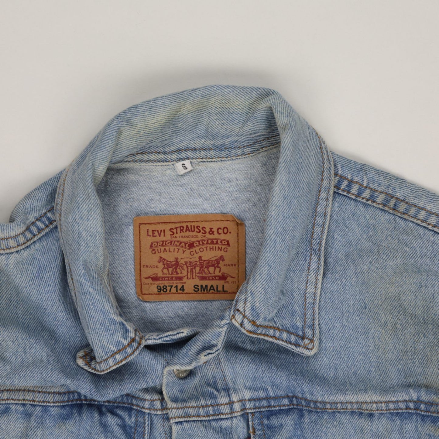 Levi's Light Blue Vintage Denim Jacket Small Cotton