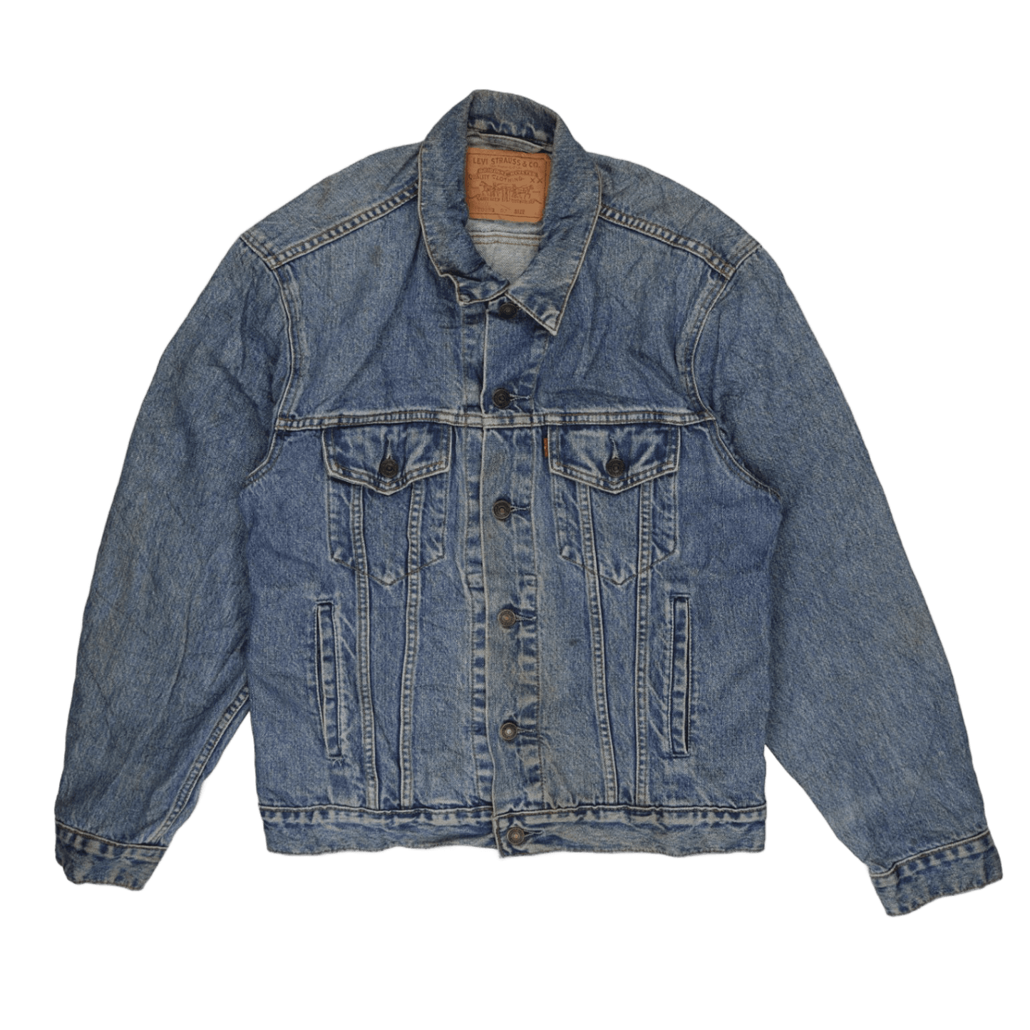 Levi's Vintage Blue Denim Trucker Jacket Large Cotton Men's