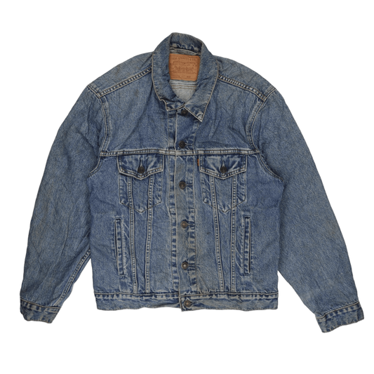 Levi's Vintage Blue Denim Trucker Jacket Large Cotton Men's