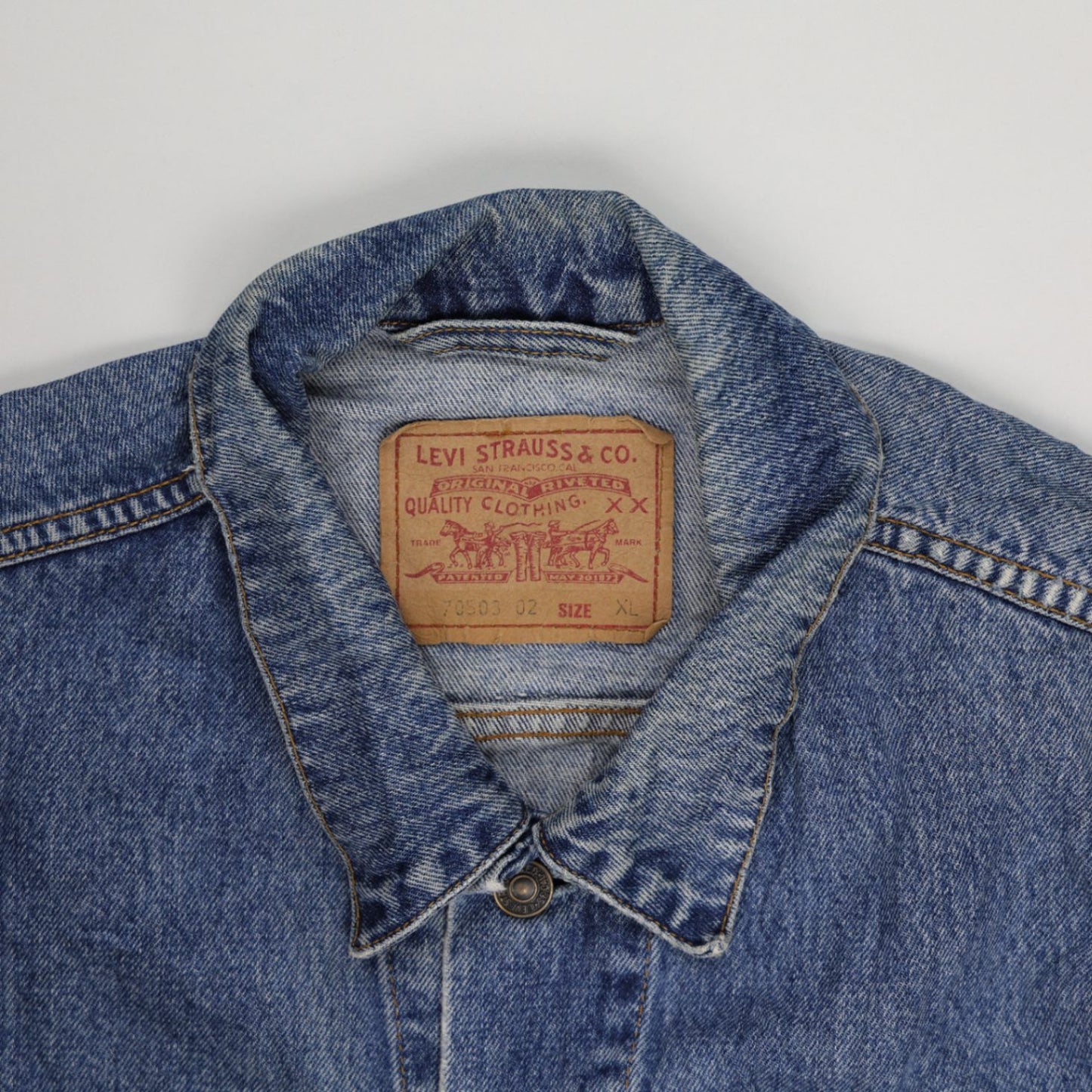 Levi's 70503-02 Vintage Denim Trucker Jacket Blue XL Cotton