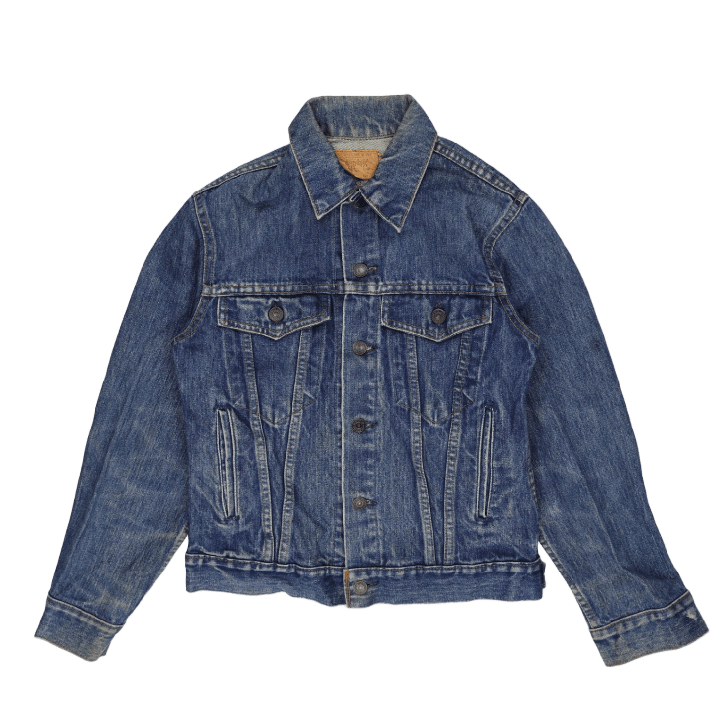 Levi's Vintage Indigo Blue Denim Trucker Jacket Medium Cotton