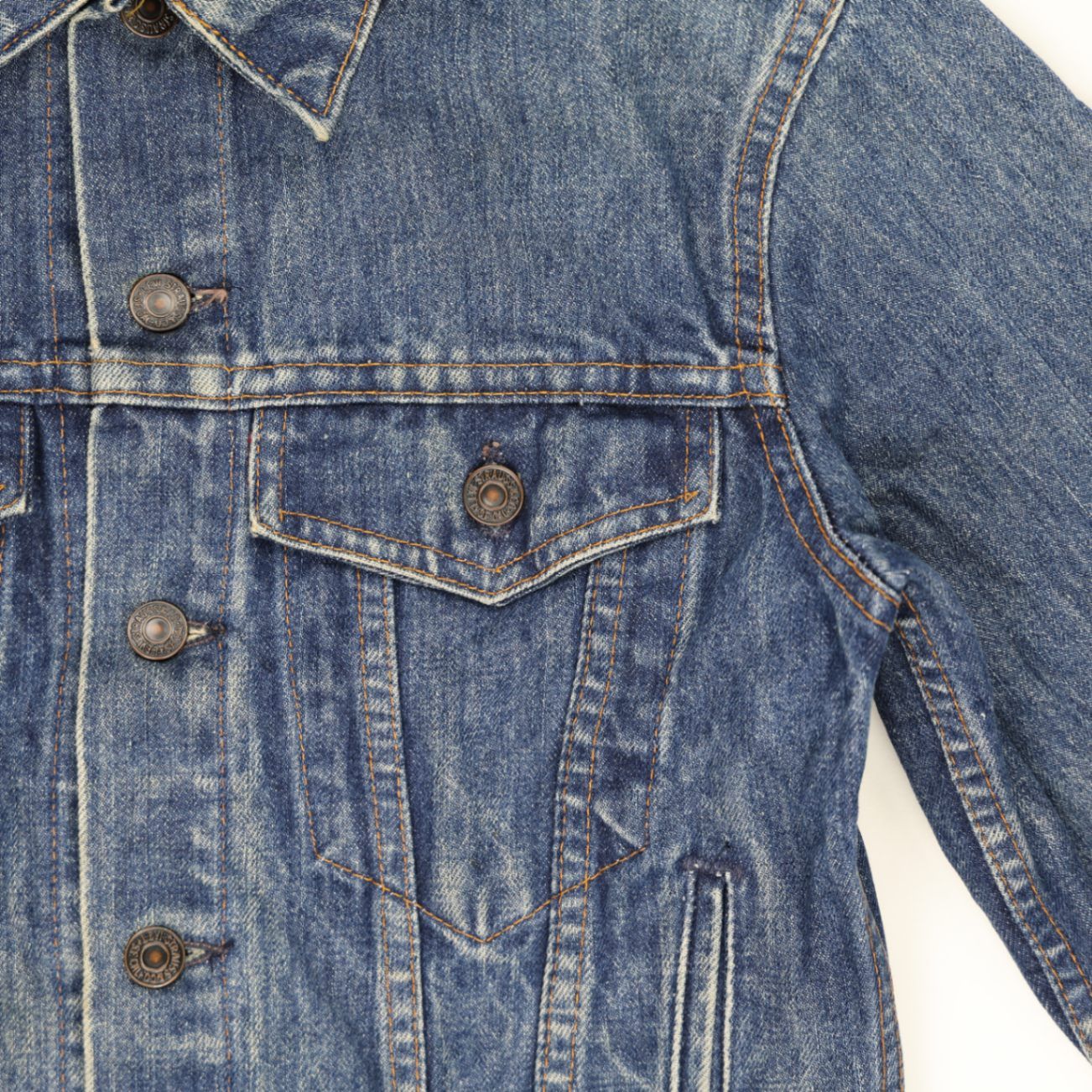 Levi's Vintage Indigo Blue Denim Trucker Jacket Medium Cotton