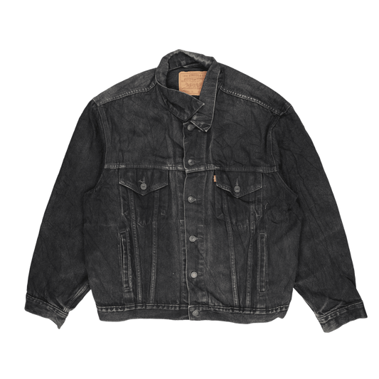 Levi's Vintage 70503 Trucker Jacket Faded Black XL 100% Cotton Denim Collared