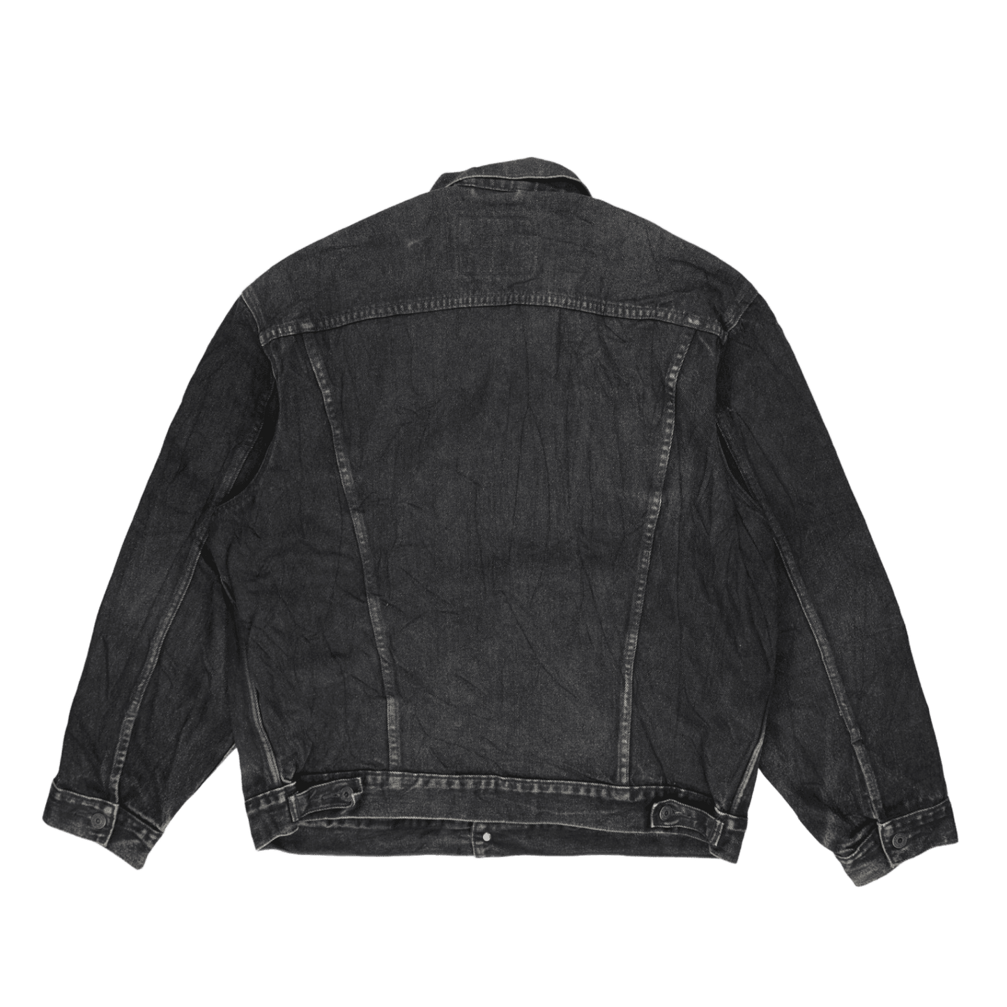 Levi's Vintage 70503 Trucker Jacket Faded Black XL 100% Cotton Denim Collared