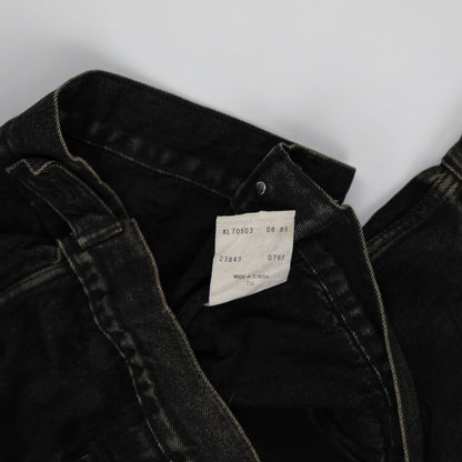 Levi's Vintage 70503 Trucker Jacket Faded Black XL 100% Cotton Denim Collared