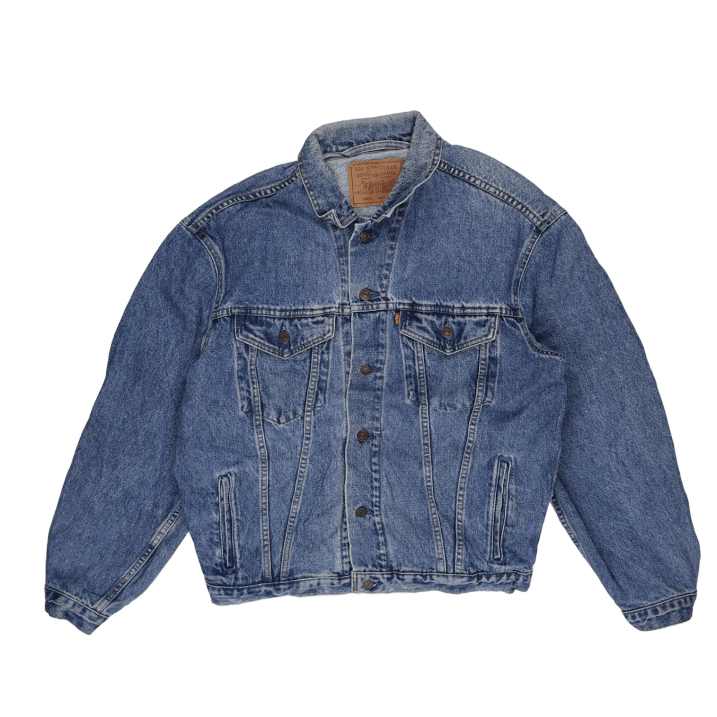 Levi's Vintage 75525 Blue Denim Trucker Jacket Men's Size Medium Cotton