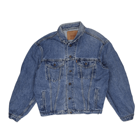 Levi's Vintage 75525 Blue Denim Trucker Jacket Men's Size Medium Cotton