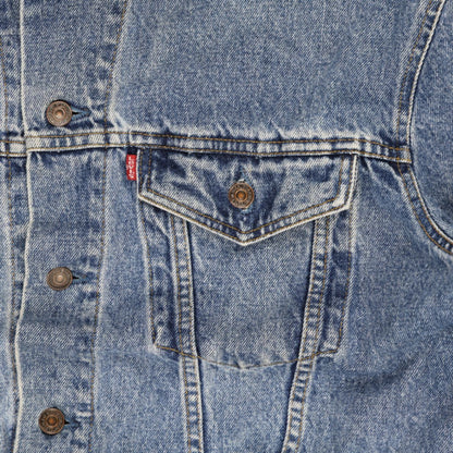 Levi's Vintage 75525 Blue Denim Trucker Jacket Men's Size Medium Cotton
