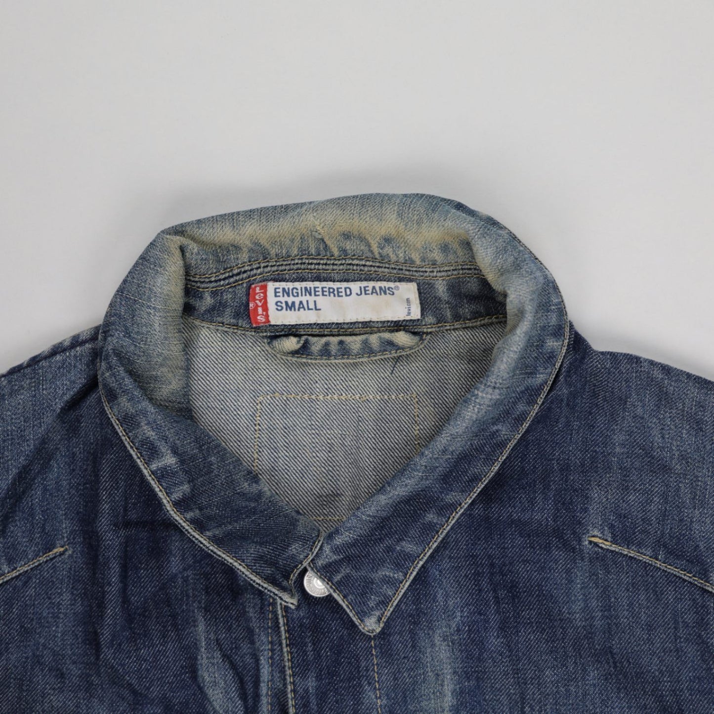 Levi's Vintage Denim Jacket Blue Small Cotton Collared