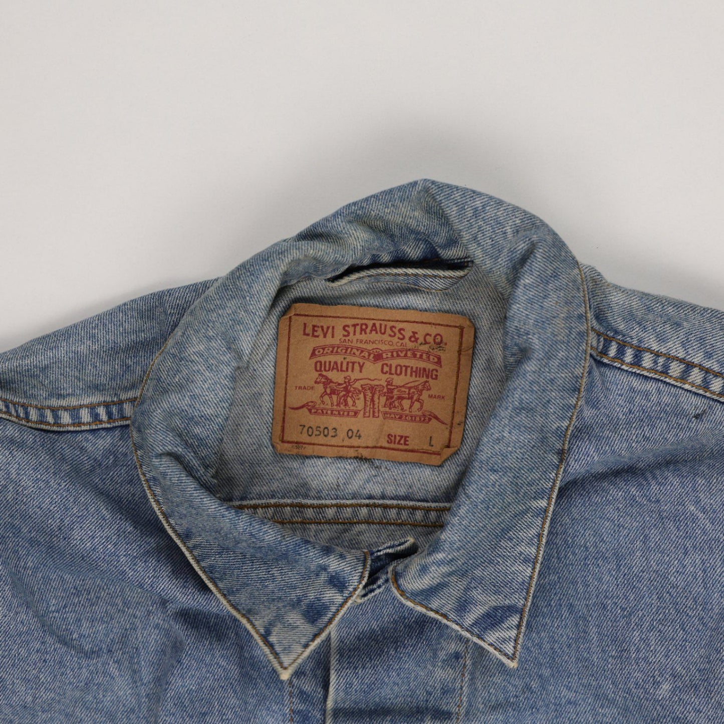 Levi's Vintage 70503 Denim Jacket Light Blue Large Cotton Trucker