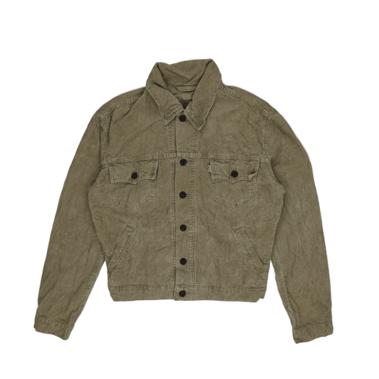 Levi's Vintage Corduroy Trucker Jacket Beige Large Women