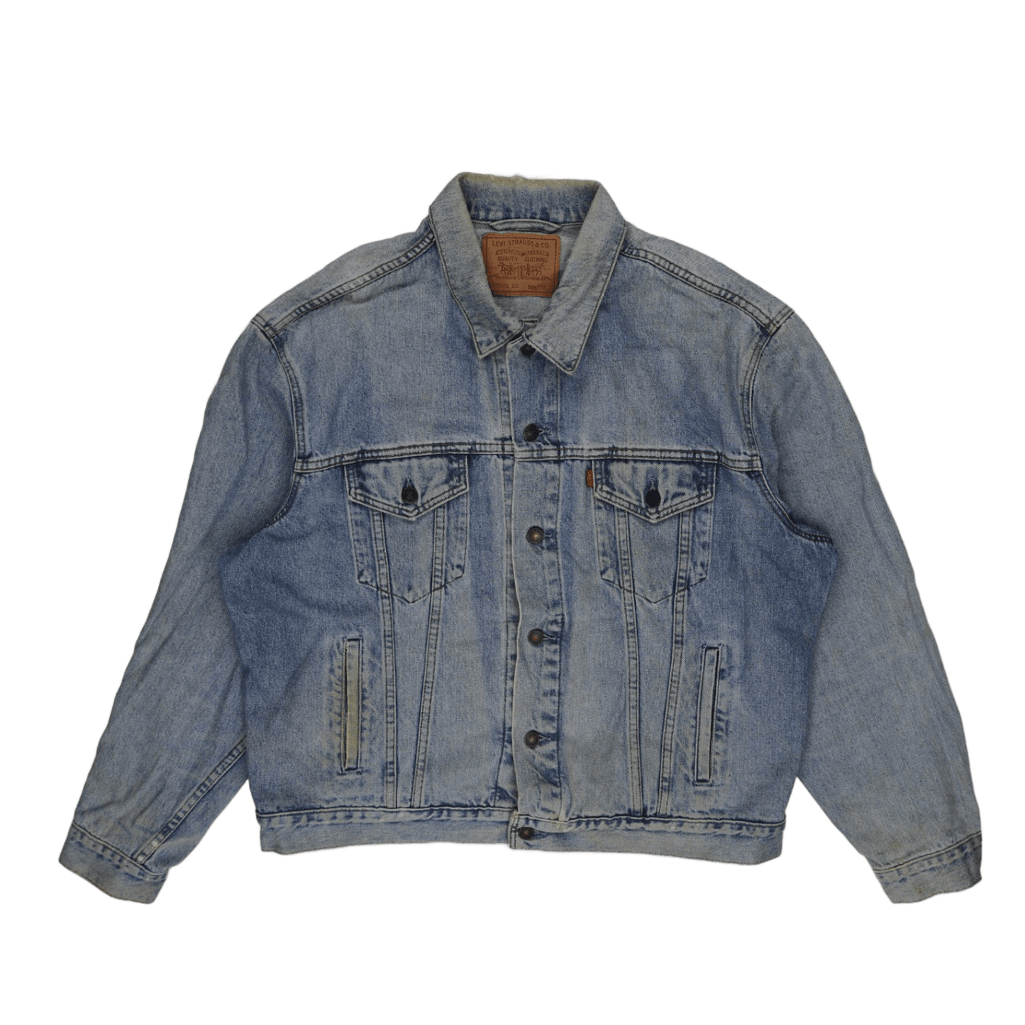 Levi's Vintage 70503 Light Blue Denim Trucker Jacket XXL Cotton