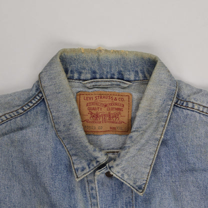 Levi's Vintage 70503 Light Blue Denim Trucker Jacket XXL Cotton