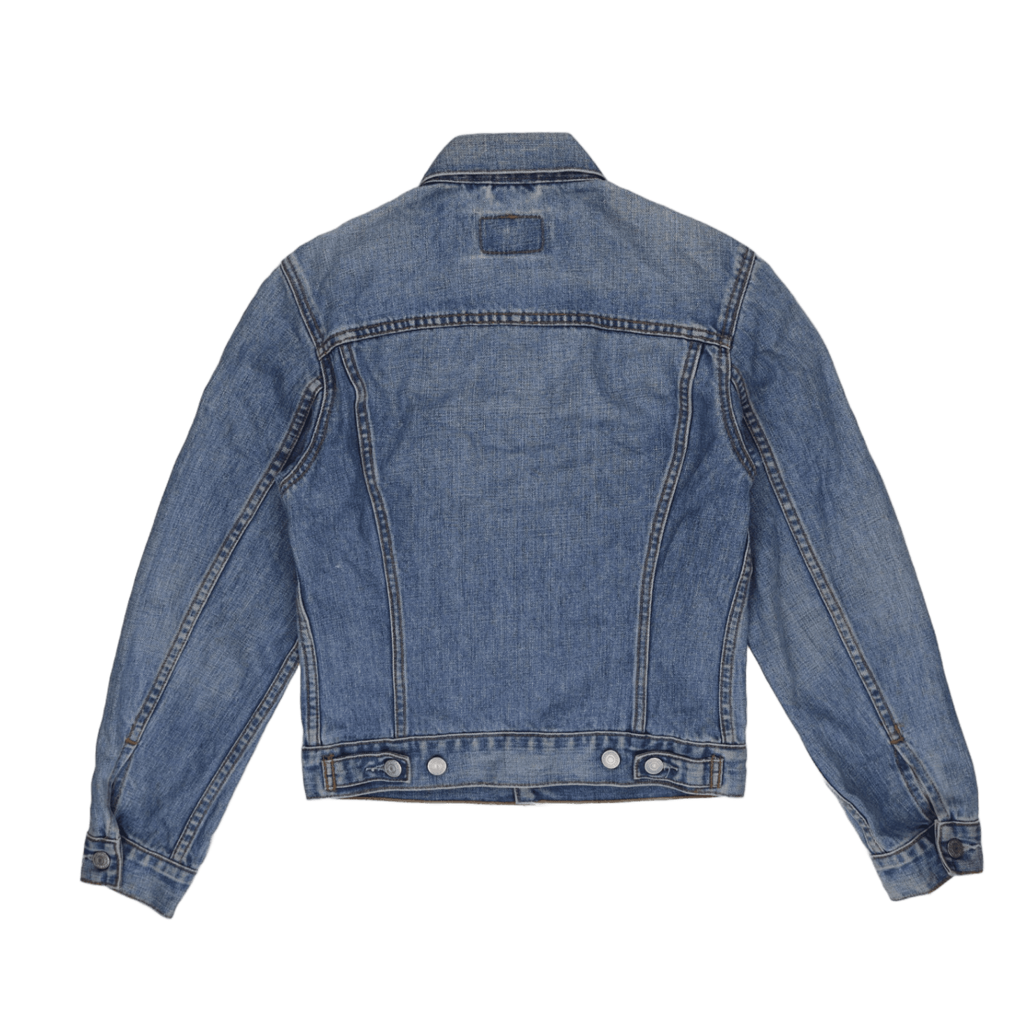 Levi's Vintage Blue Denim Trucker Jacket Womens Small Cotton Collared