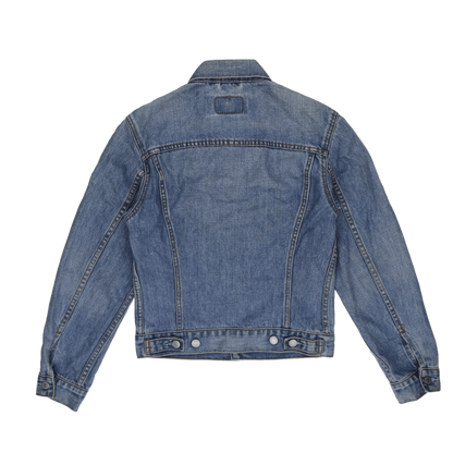 Levi's Vintage Blue Denim Trucker Jacket Womens Small Cotton Collared