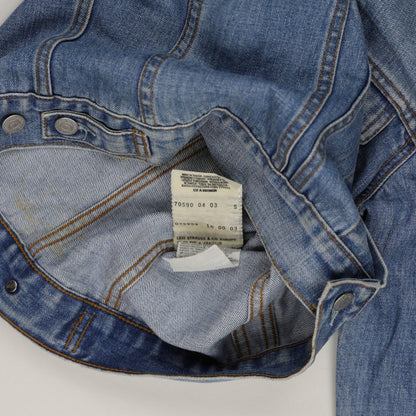 Levi's Vintage Blue Denim Trucker Jacket Womens Small Cotton Collared