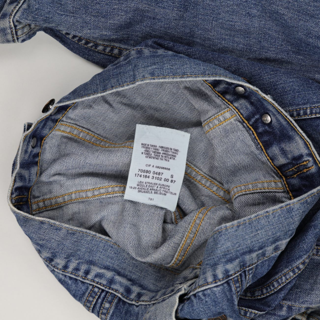 Levi's Vintage Blue Denim Trucker Jacket Women's Small Cotton