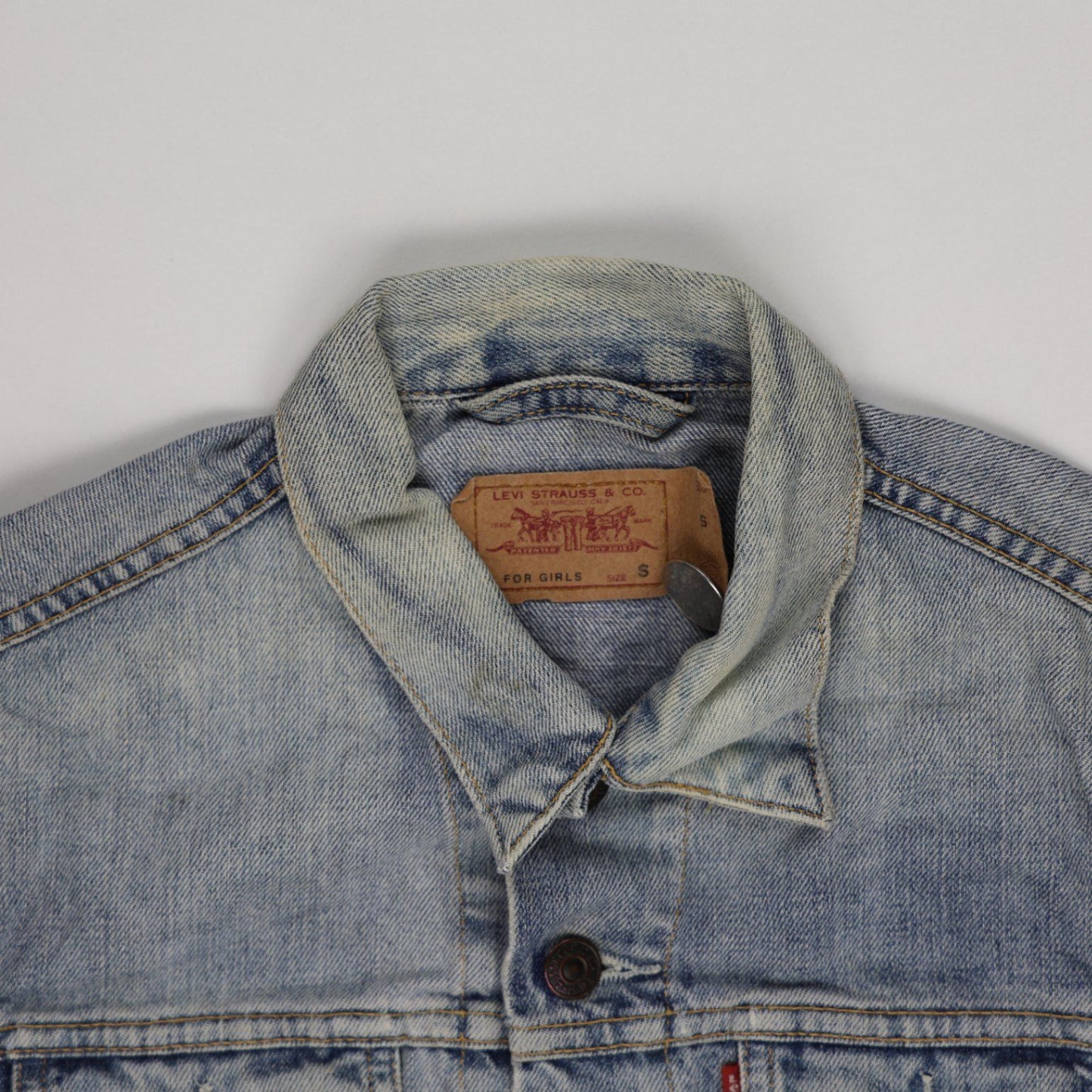 Levi's Vintage Blue Denim Trucker Jacket Women's Small Cotton
