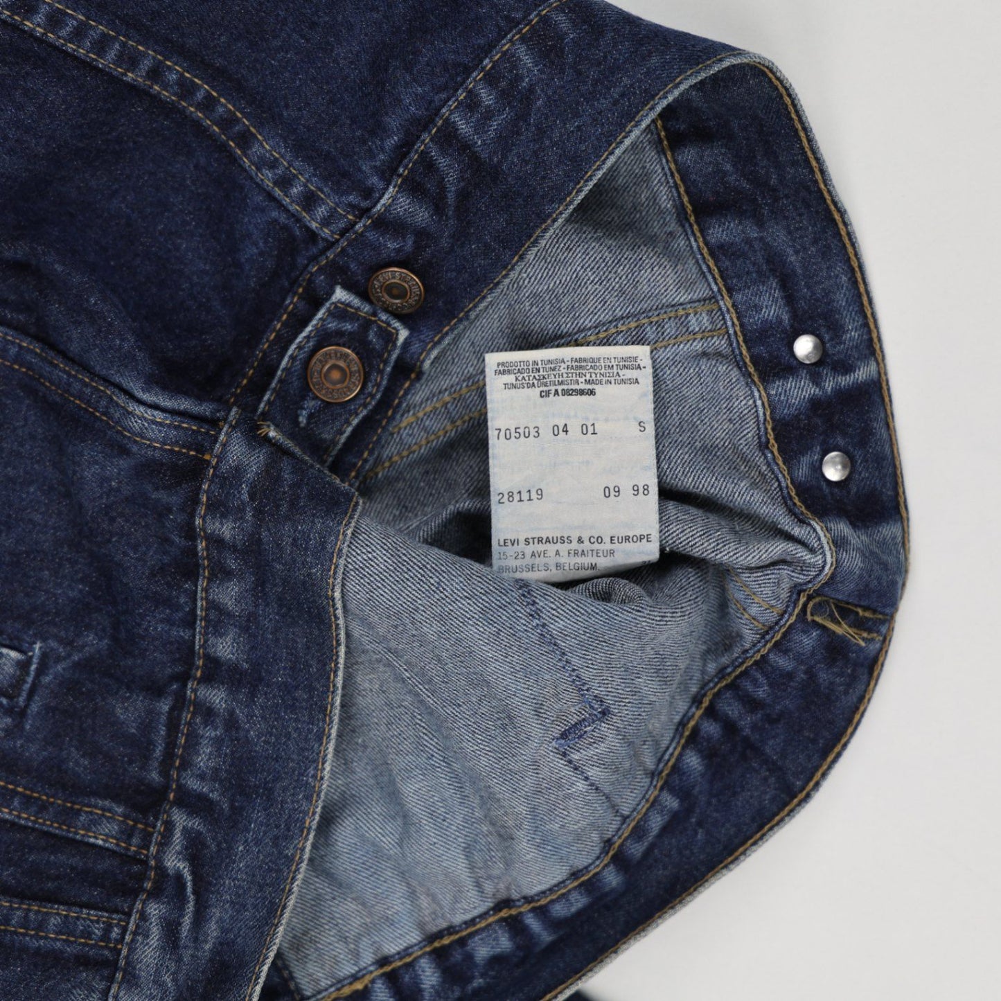 Levi's Vintage 70503 Denim Trucker Jacket Blue Small Cotton