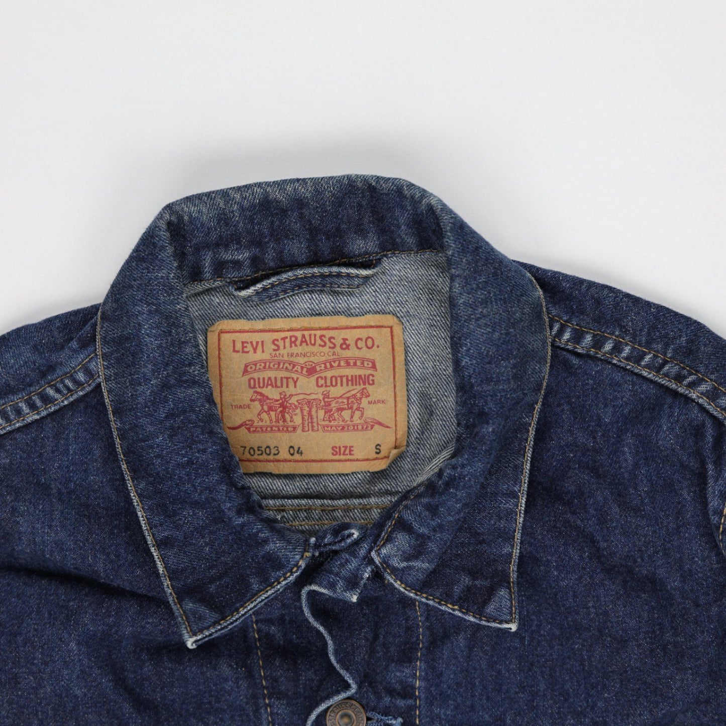 Levi's Vintage 70503 Denim Trucker Jacket Blue Small Cotton