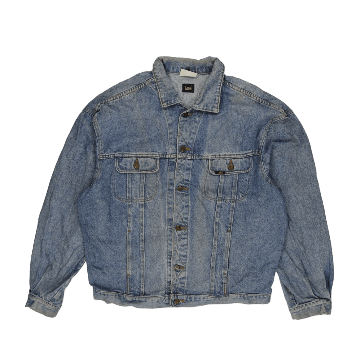 Lee Vintage Blue Denim Jacket Men's Medium Cotton Casual Collared