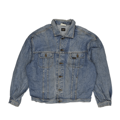 Lee Vintage Blue Denim Jacket Men's Medium Cotton Casual Collared
