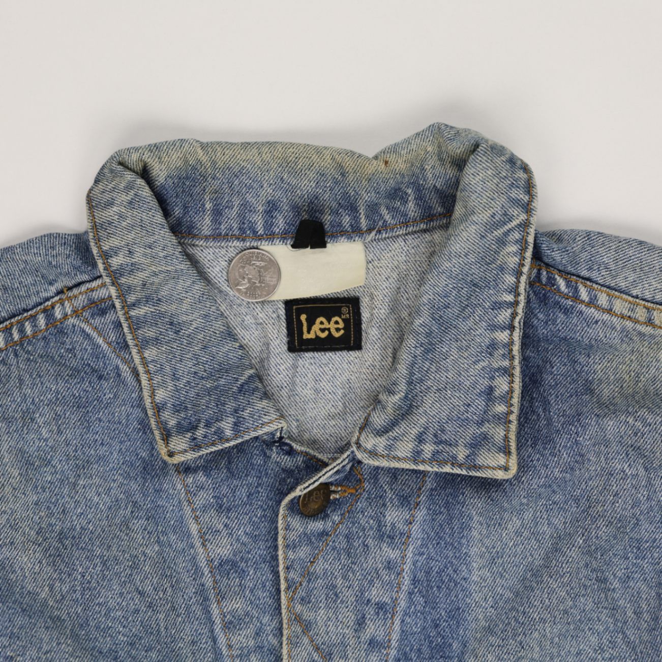 Lee Vintage Blue Denim Jacket Men's Medium Cotton Casual Collared