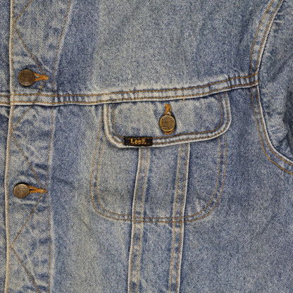 Lee Vintage Blue Denim Jacket Men's Medium Cotton Casual Collared