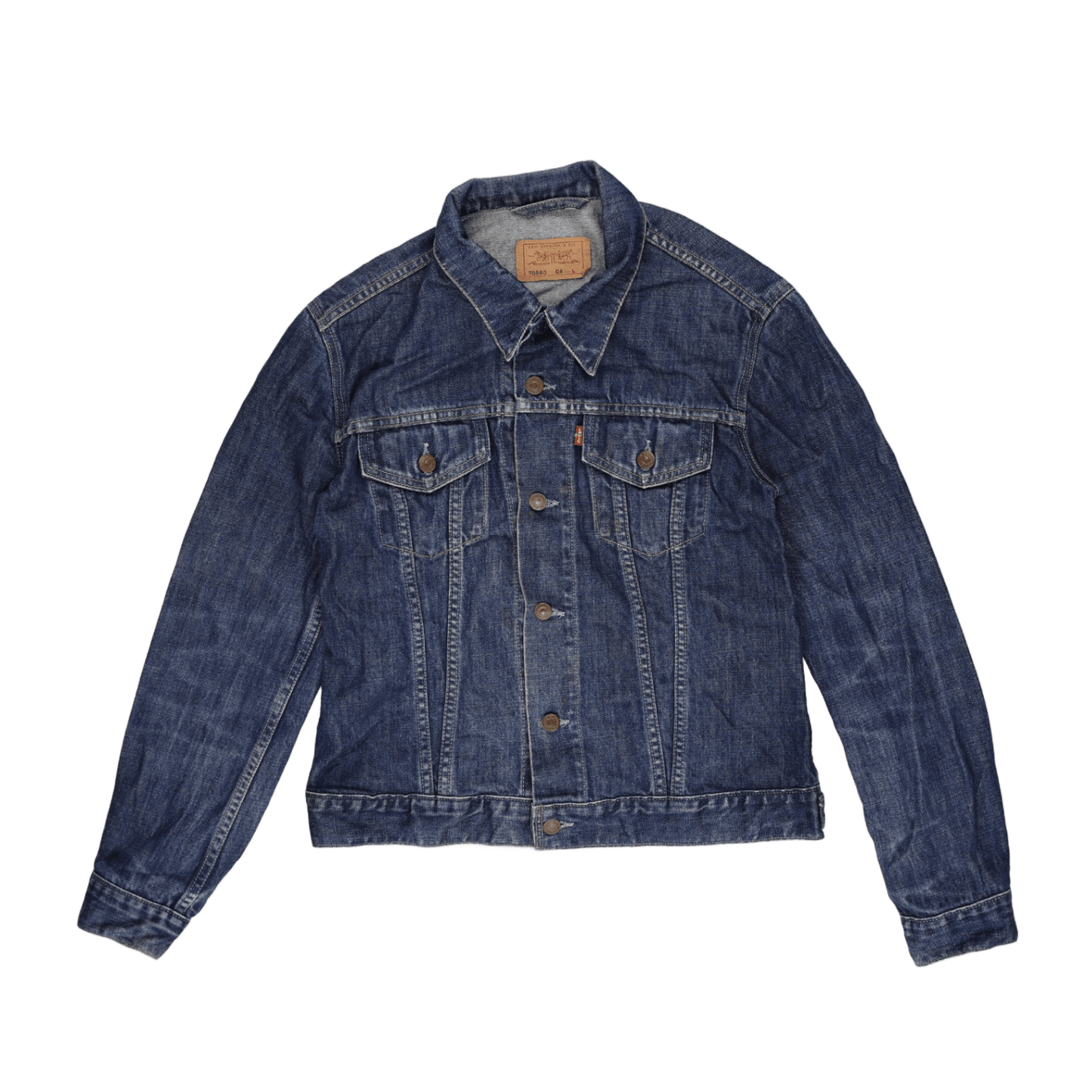 Levi's 70590 Vintage Denim Jacket Blue Large Cotton Denim Collared