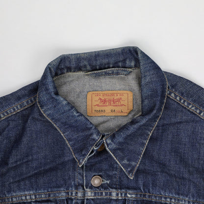 Levi's 70590 Vintage Denim Jacket Blue Large Cotton Denim Collared